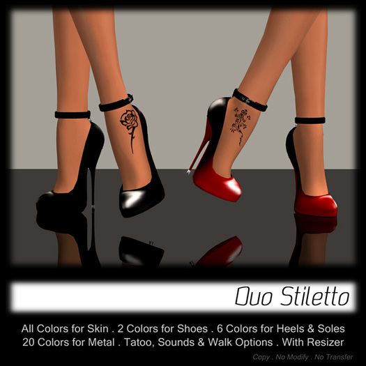 - MPP - Duo Stiletto & Stockings - Black & Red
