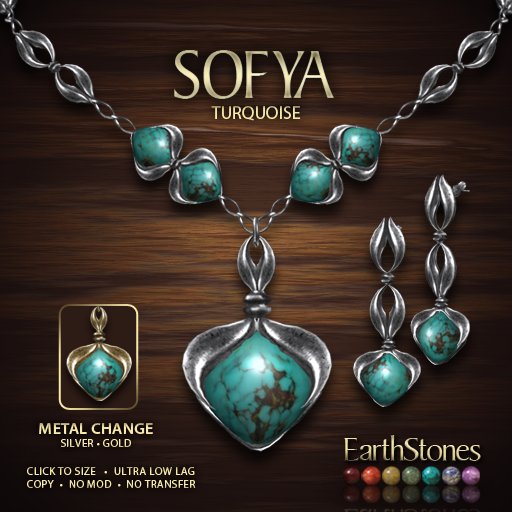 EarthStones Sofya Jewelry Set - Turquoise (BOX)