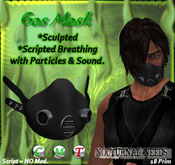 Scripted Sculpted Breathing Particle Gas Mask 