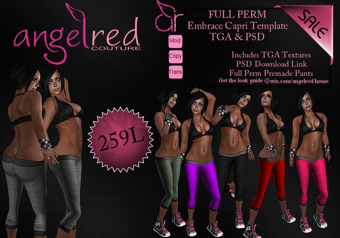 AngelRED - FULL PERM Embrace Capri Template
