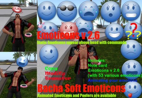 Second Life Marketplace - Emoticon v 2.6 by bacha soft (boxed)