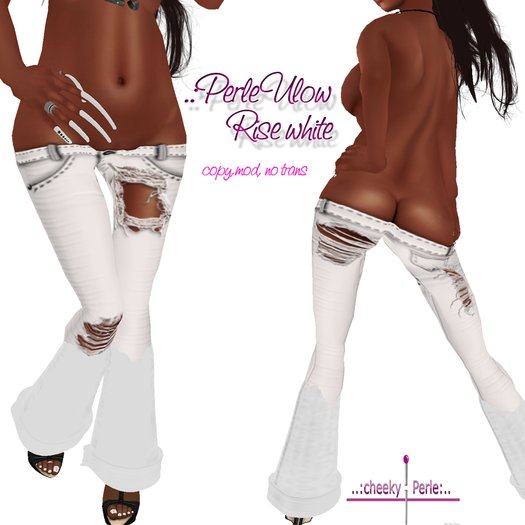 ..:Perle Ulow Rise Pants White:...