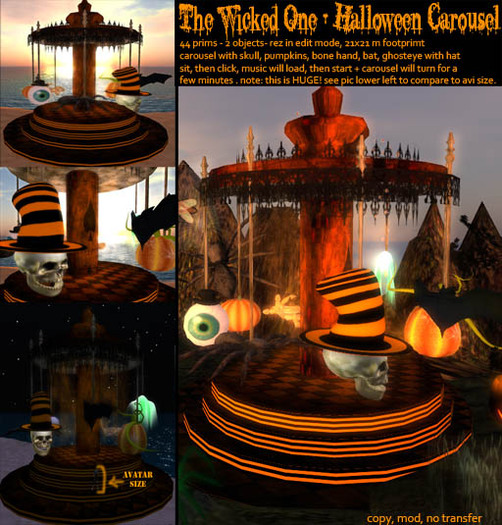 THE WICKED ONE - HUGE HALLOWEEN CAROUSEL - BOXED