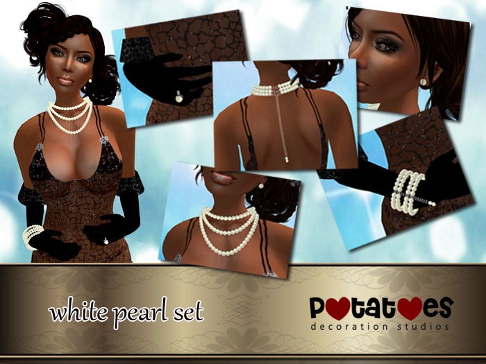 Potatoes Jewelry - White Pearl Set