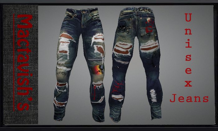 Mactavish's Ripped Blue Jeans
