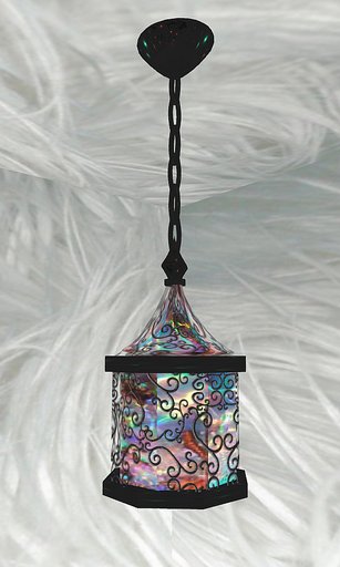 Fer forgé Opal Stone Octagon Hanging Lamp