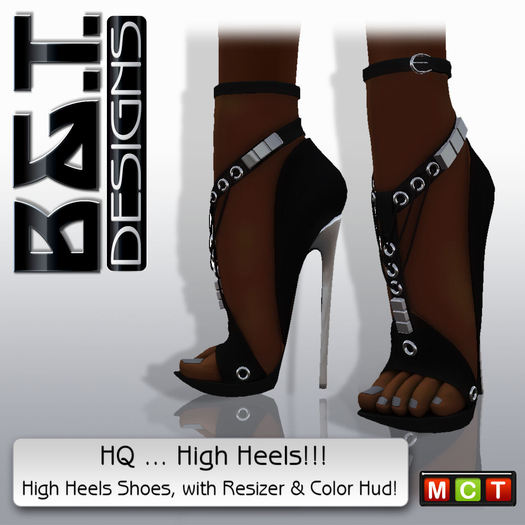 :.<B&T>.: Huan High Heels Black