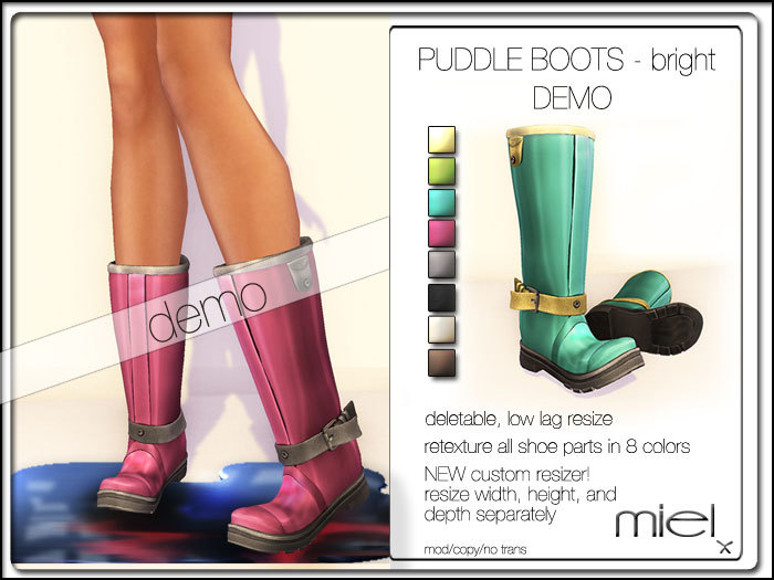 MIEL PUDDLE BOOTS - BRIGHT DEMO