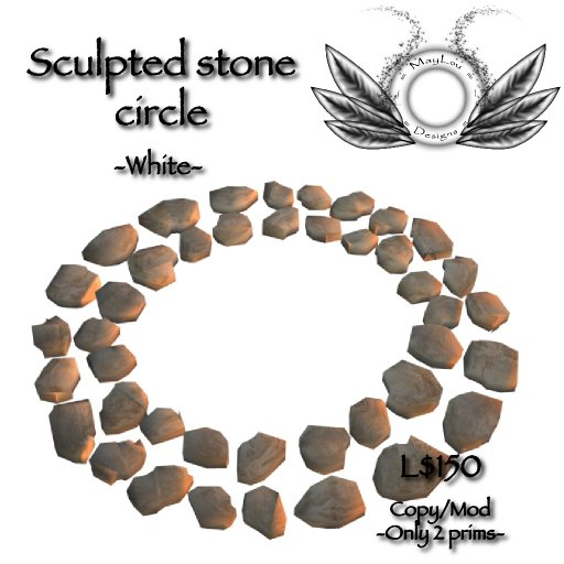 Stone circle - Sculpted white rock