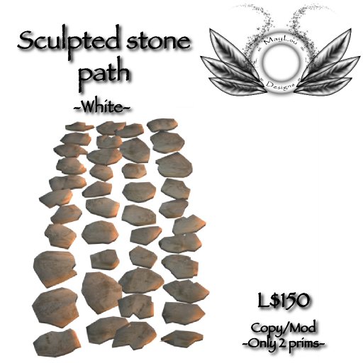 Stone path - Sculpted white rock