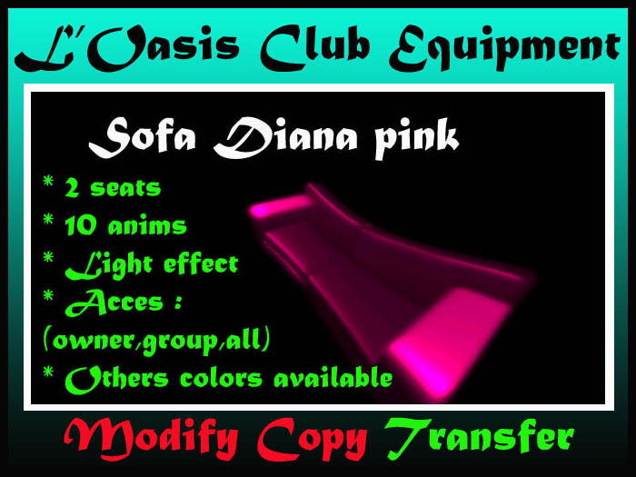 sofa diana pink