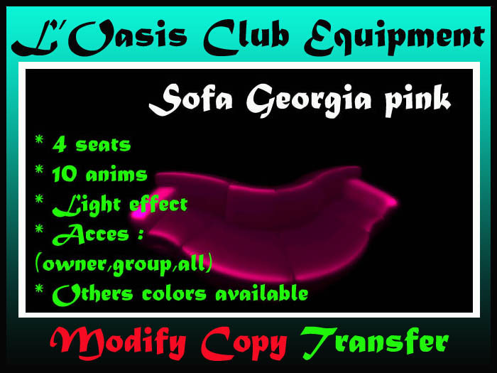 sofa georgia pink