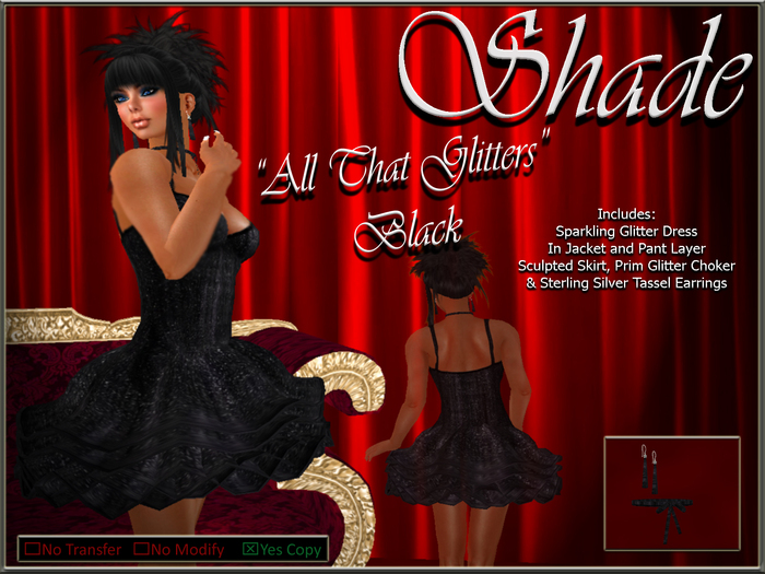 !SHADE! "All That Glitters" Black