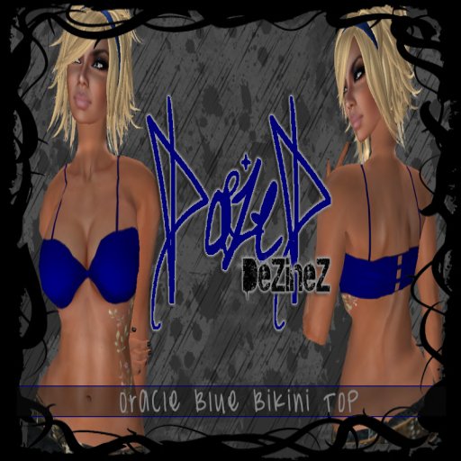 DaZeD DeZineZ Oracle Blue Bikini Top