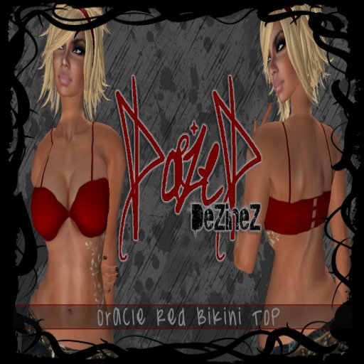 DaZeD DeZineZ Oracle Red Bikini Top