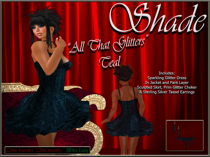 !SHADE! "All That Glitters" Teal