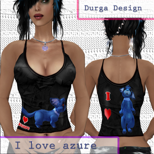 MEEROOS I love Azure top Durga Design