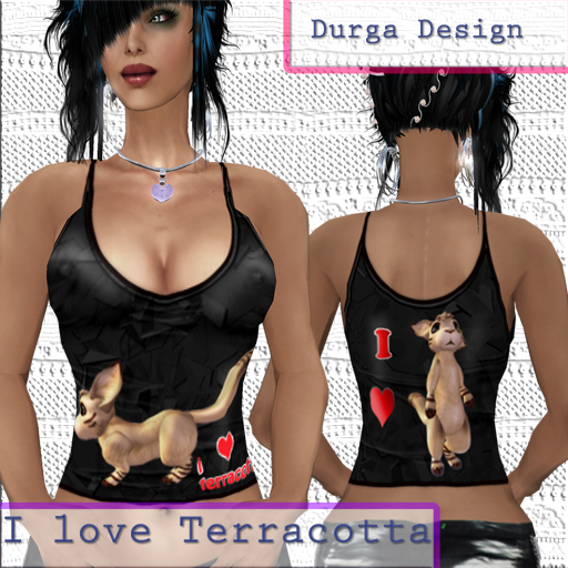 MEEROOS I love Terracotta top Durga Design