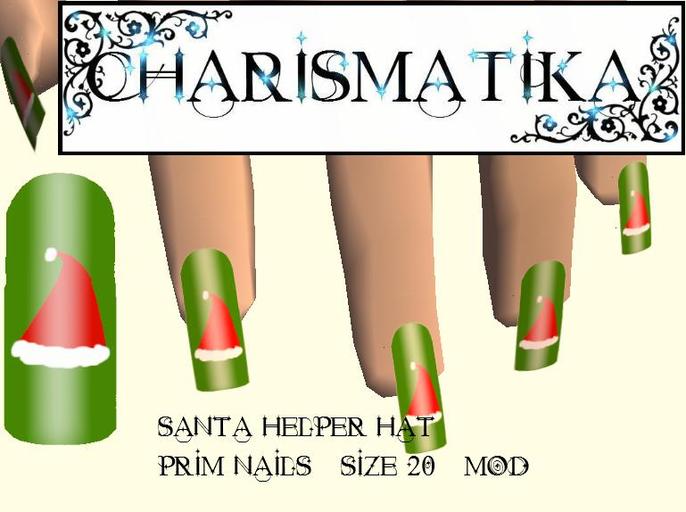 *Charismatika* Santa Hat Prim Nails