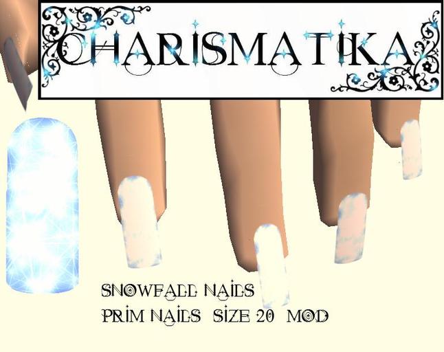 *Charismatika* Snowfall Prim Nails