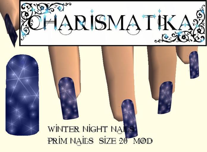 *Charismatika* Winter Night Prim Nails