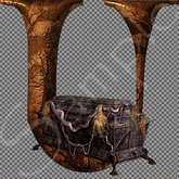Halloween alphabet letter U FULL PERMS single texture