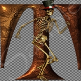 Halloween alphabet letter T FULL PERMS single texture