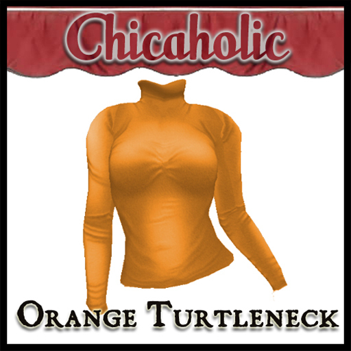Chicaholic Orange Turtleneck