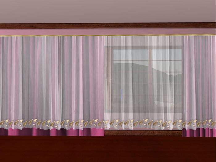 curtain rose with voal