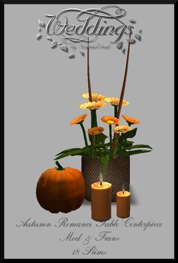 Autumn Romance Wedding Set - Table Centerpiece