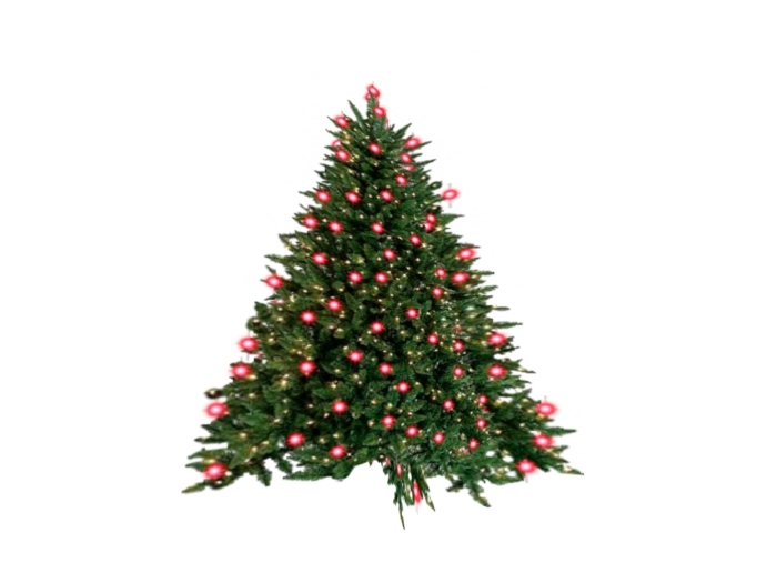 Twinkling Christmas Tree w/ Red lights