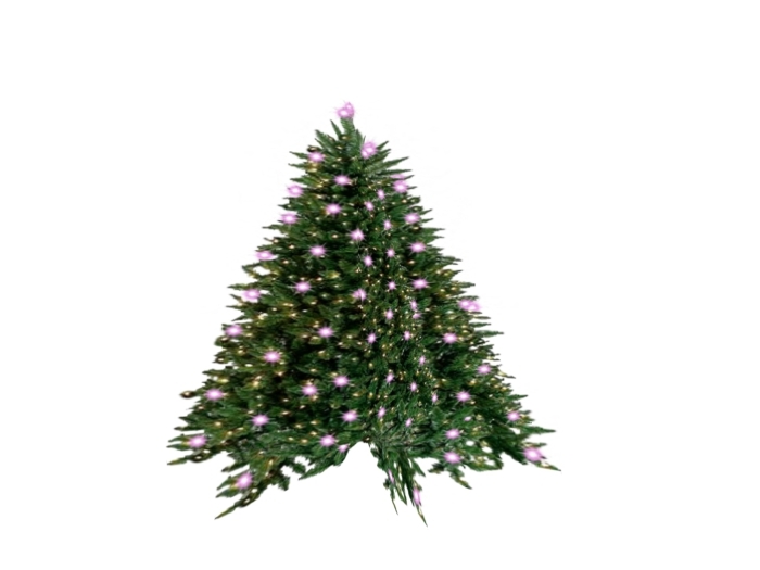 Christmas Tree w/ Pink Decoration