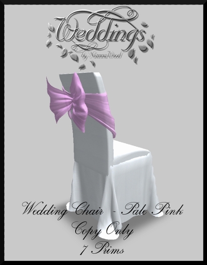 Wedding Chair - Pale Pink - Copy Only