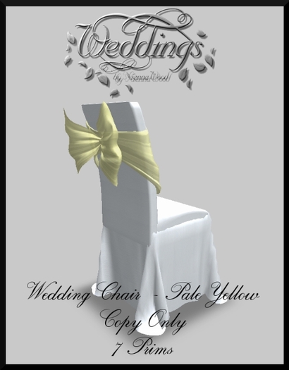 Wedding Chair - Pale Yellow - Copy Only