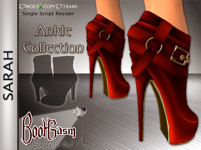 Bootgasm Sarah Ankle Boots Red
