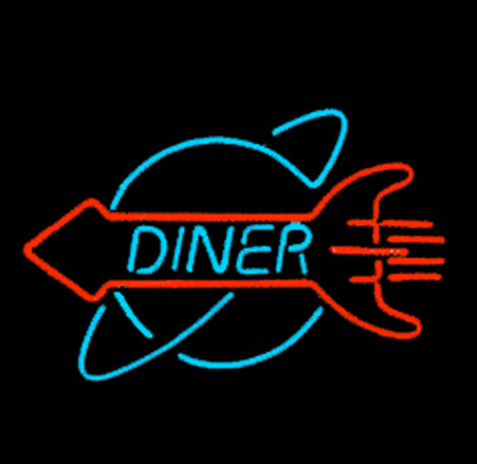 Rocket Diner neon sign