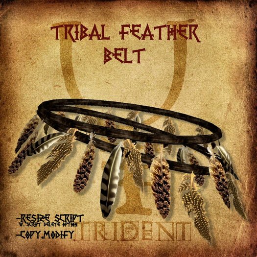 Tribal Feather Belt