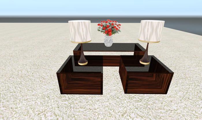 TM Living Room Tables - Lamps - Flowers - Low Prim