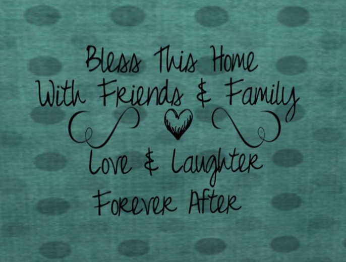 [&Hearts;] Bless This Home Decal