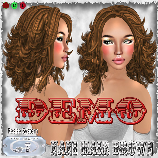 ---> T&S GLaMouR <--- Curly Short Hair Nani Brown DEMO