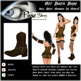 << PURE >> Hot Biker Babe incl Boots Hannah (Outfit) in Honey [inworld price 199L$]