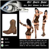 << PURE >> Hot Biker Babe incl Boots Hannah (Outfit) in Brown [inworld price 199L$]