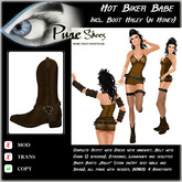 << PURE >> Hot Biker Babe incl Boots Haley (Outfit) in Honey [inworld price 199L$]