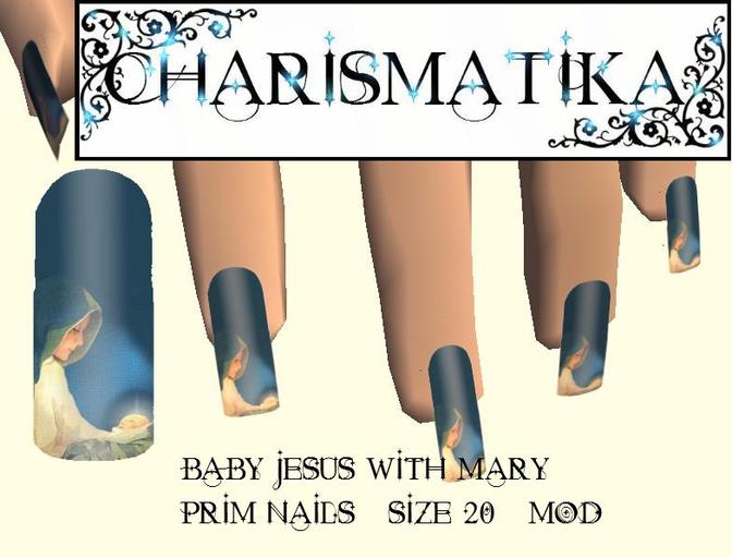 *Charismatika* Baby Jesus-Mary Prim Nails
