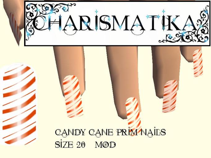 *Charismatika* Candy Cane Prim Nails