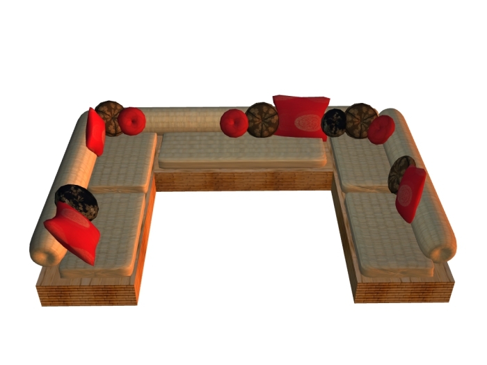 Seating area - Oriental bamboo - seats 8 :)