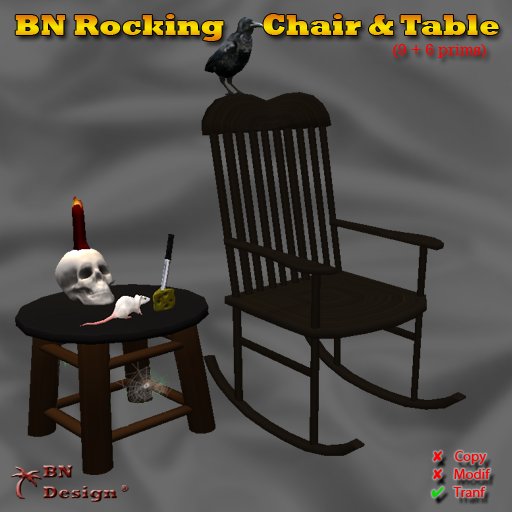 BN Halloween Rocking Chair & Table