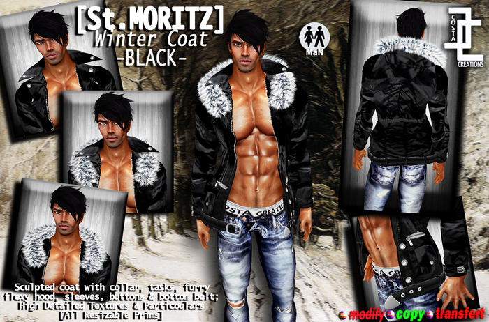 [CC] St.MORITZ ★★FALL/WINTER★★ WINTER COAT - [Black]  - by c0sTa Menna