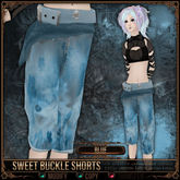 [Mesh] =^.^= Curious Kitties - Sweet Buckle Shorts - Blue 