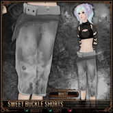 [Mesh] =^.^= Curious Kitties - Sweet Buckle Shorts - White 